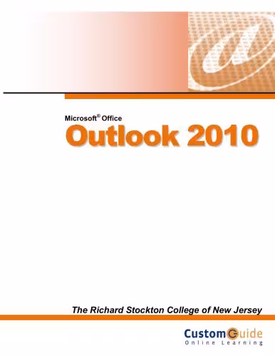 خرید و دانلود نسخه کامل کتاب CustomGuide. Microsoft Office Outlook 2010