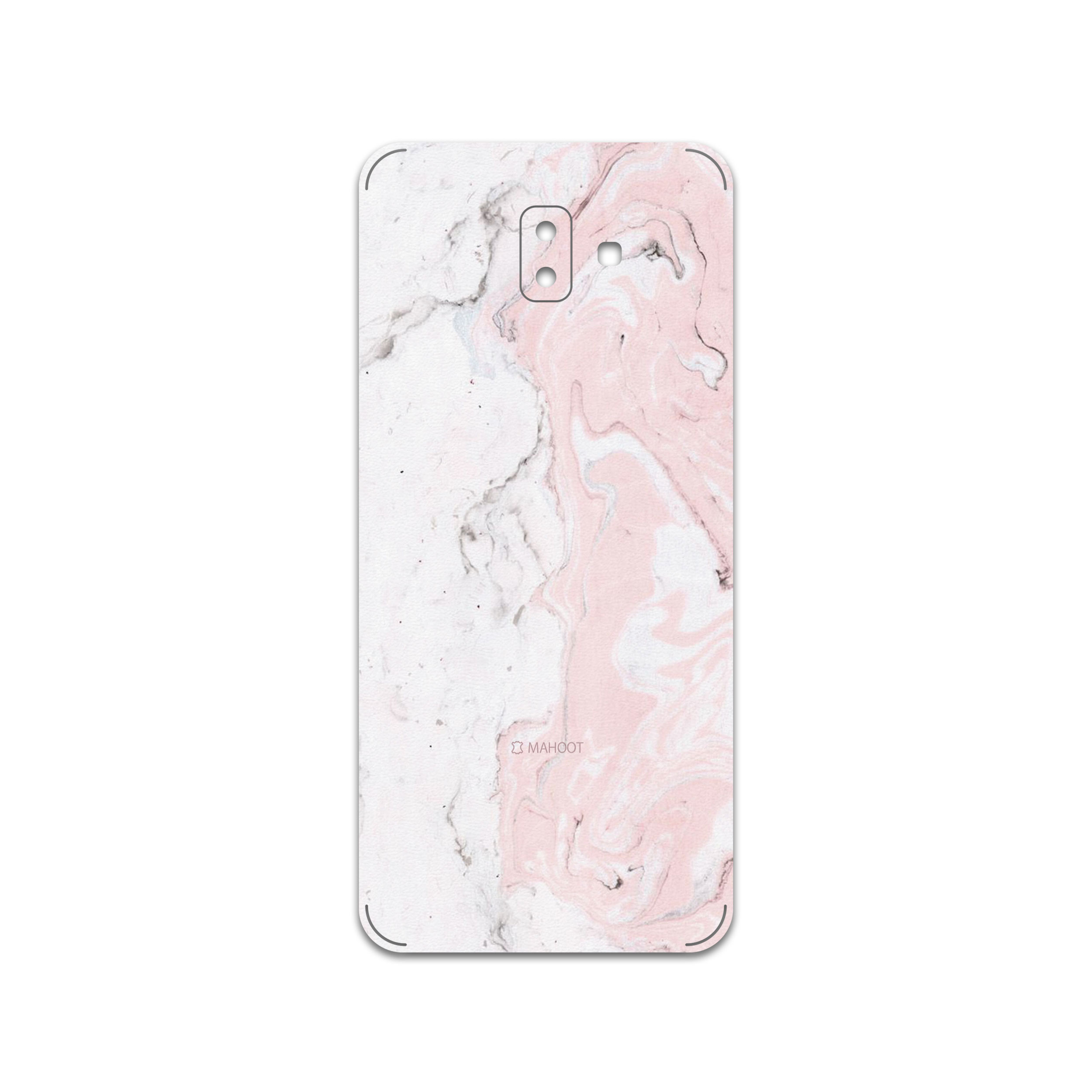 برچسب پوششی ماهوت مدل Blanco-Pink-Marble مناسب برای گوشی موبایل سامسونگ Galaxy J6 Plus