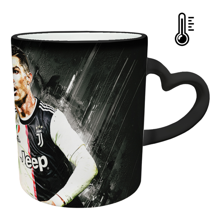 ماگ حرارتی مدل دسته قلبی طرح رونالدو کد 94