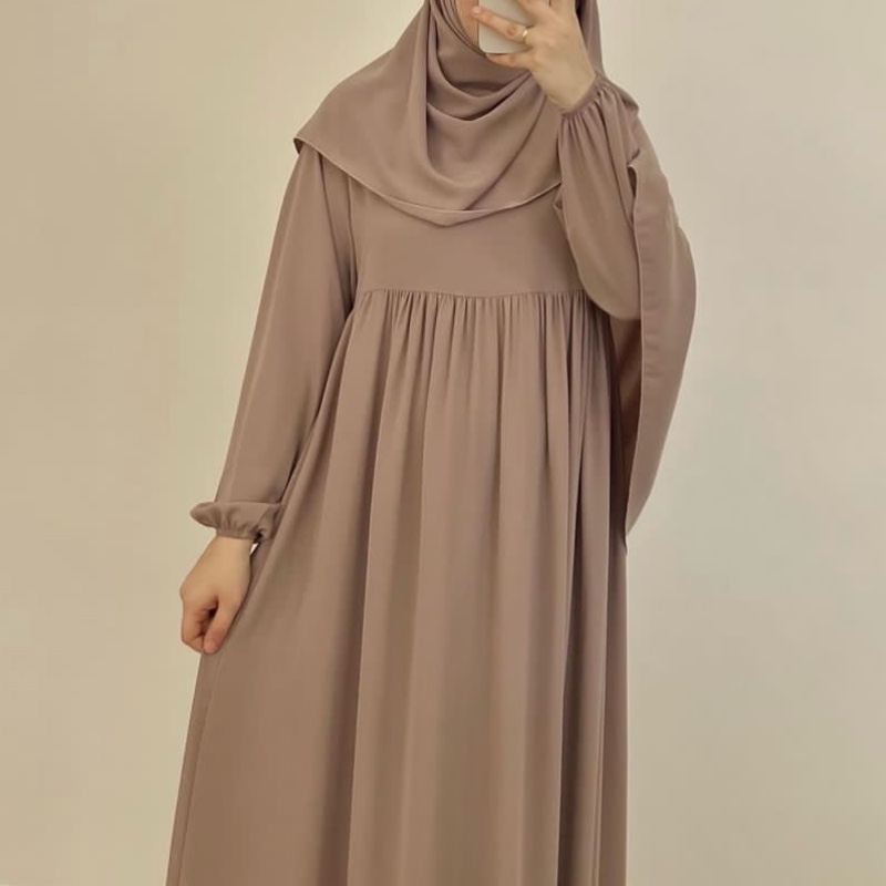 پیراهن مانتویی چین دار الیزه