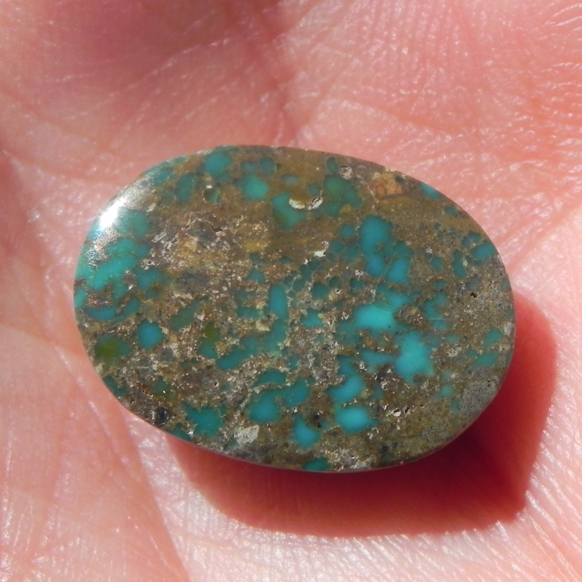 نگین سنگ فیروزه نیشابور شجر  اصل معدنی تراش بیضی مناسب گردنبند کد7