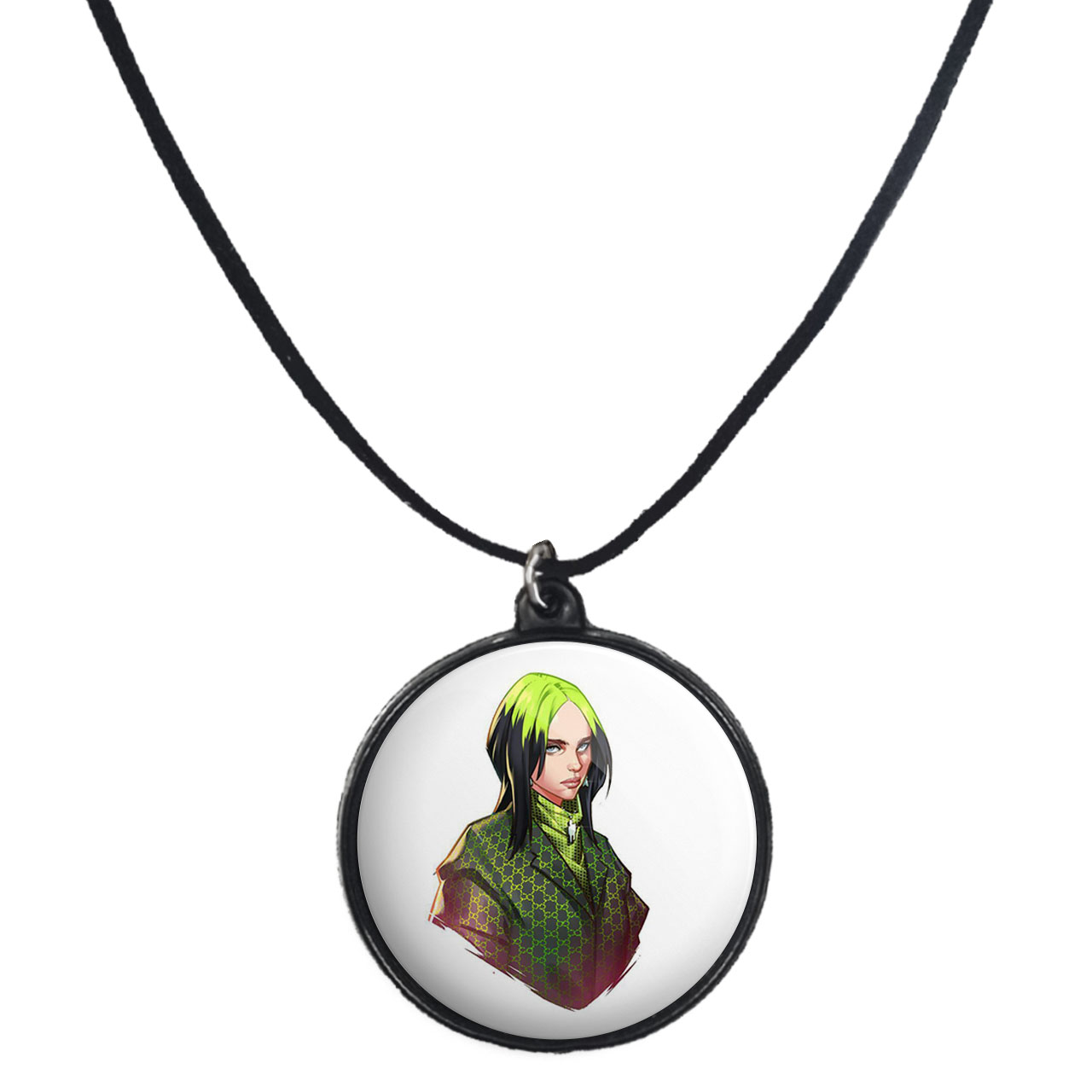 گردنبند پرمانه طرح billie eilish کد pmb.26303مدل دو طرفه