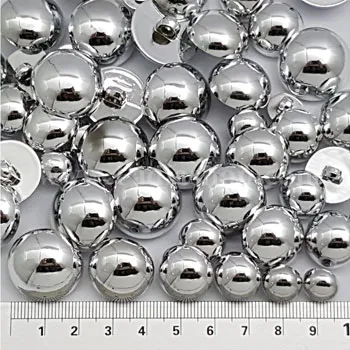 دکمه فندقی نقره ای 6 سایز