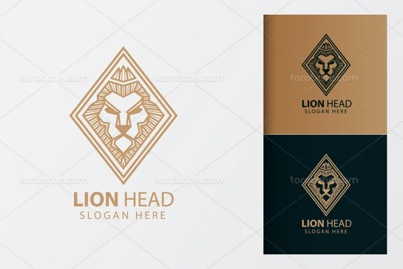 وکتور طرح گرافیکی لوگو سر شیر | گرافیک با طعم تربچه