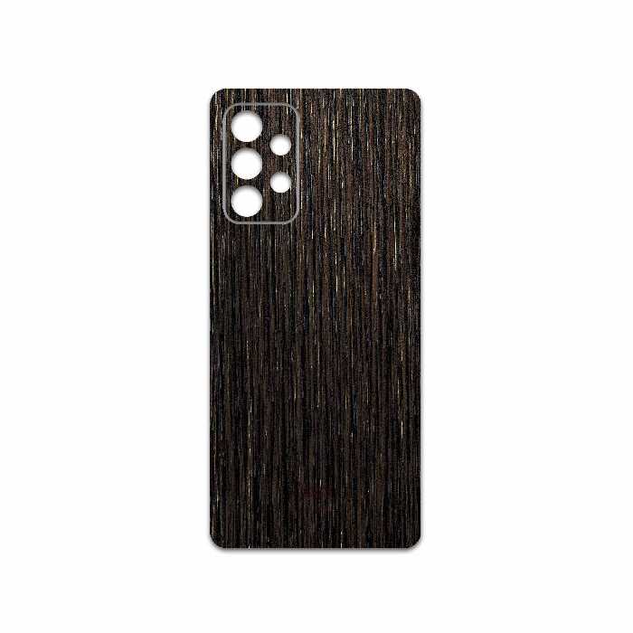 برچسب پوششی ماهوت مدل Dark-Gold-Stripes-Wood مناسب برای گوشی موبایل سامسونگ Galaxy A52s 5G