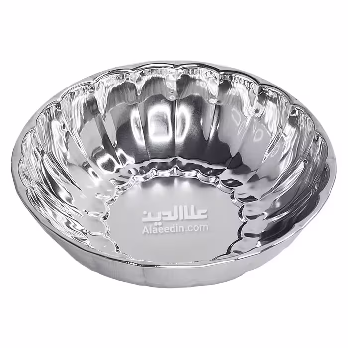 کاسه استیل لب کنگره کاسه استیل آبگوشت خوری طرح جدید سایز 18