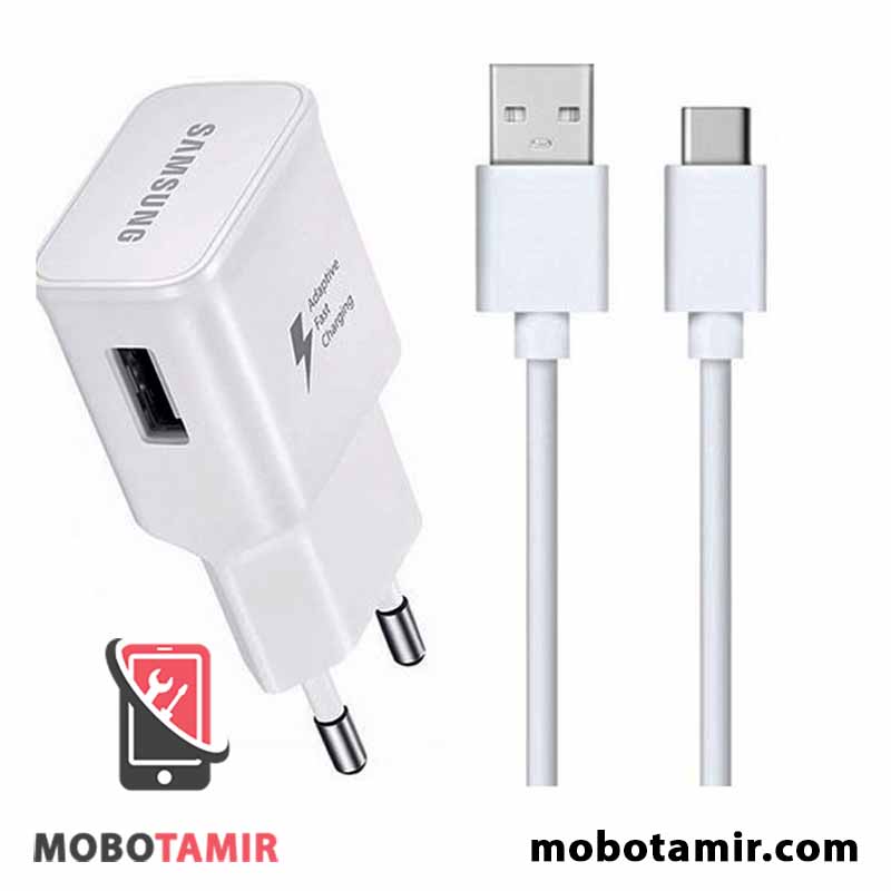 قیمت شارژر 15 واتی اصلی سامسونگ Samsung 15W همراه با کابل تایپ سی - موبولند