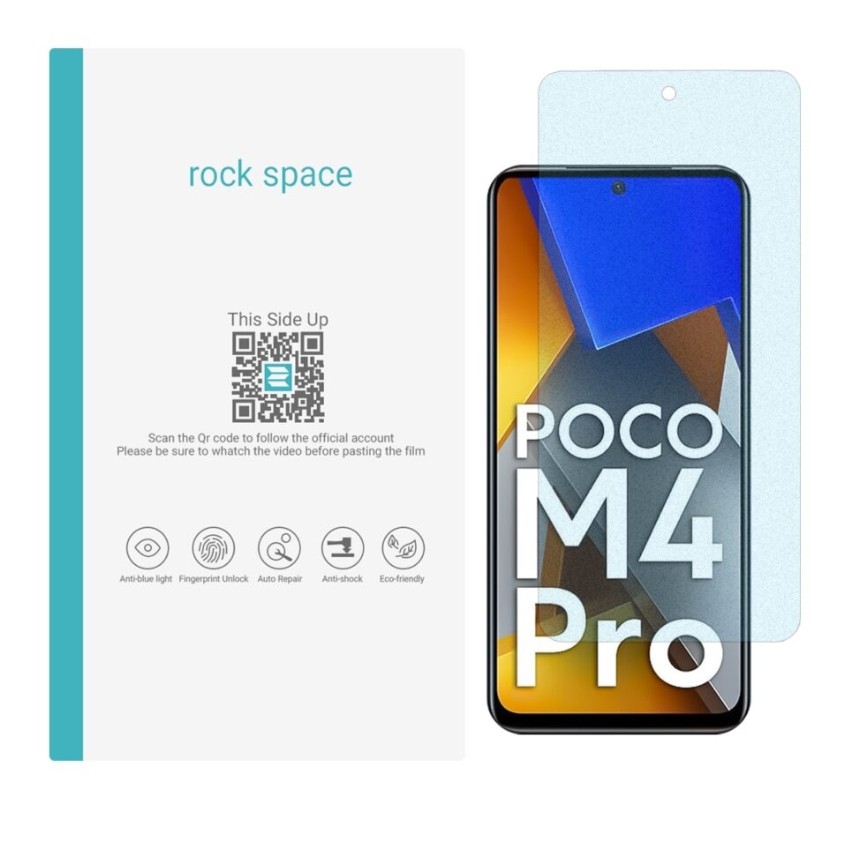  گلس نانو مات بلوکات (ضد اشعه آبی) و ضد ضربه گوشی شیائومی POCO M4 PRO برند راک اسپیس




