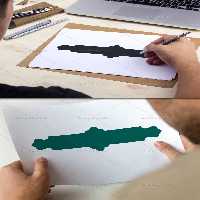 کادر تذهیب مشکی رنگ | گرافیک با طعم تربچه