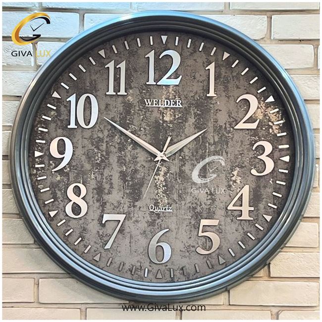 ساعت دیواری اورجینال ولدر PVC کروم| کد رفرنس 7011