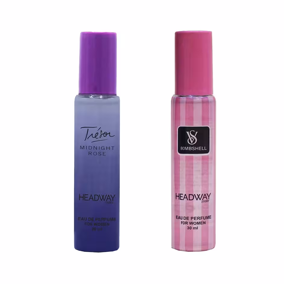 عطر جیبی زنانه هدوی استوری مدل لانکوم میدنایت رز و ویکتوریا سکرت بامبشل حجم 30 میلی لیتر مجموعه 2 عددی