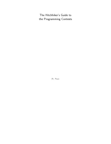خرید و دانلود نسخه کامل کتاب The Hitchchiker's Guide To The Programming Contest