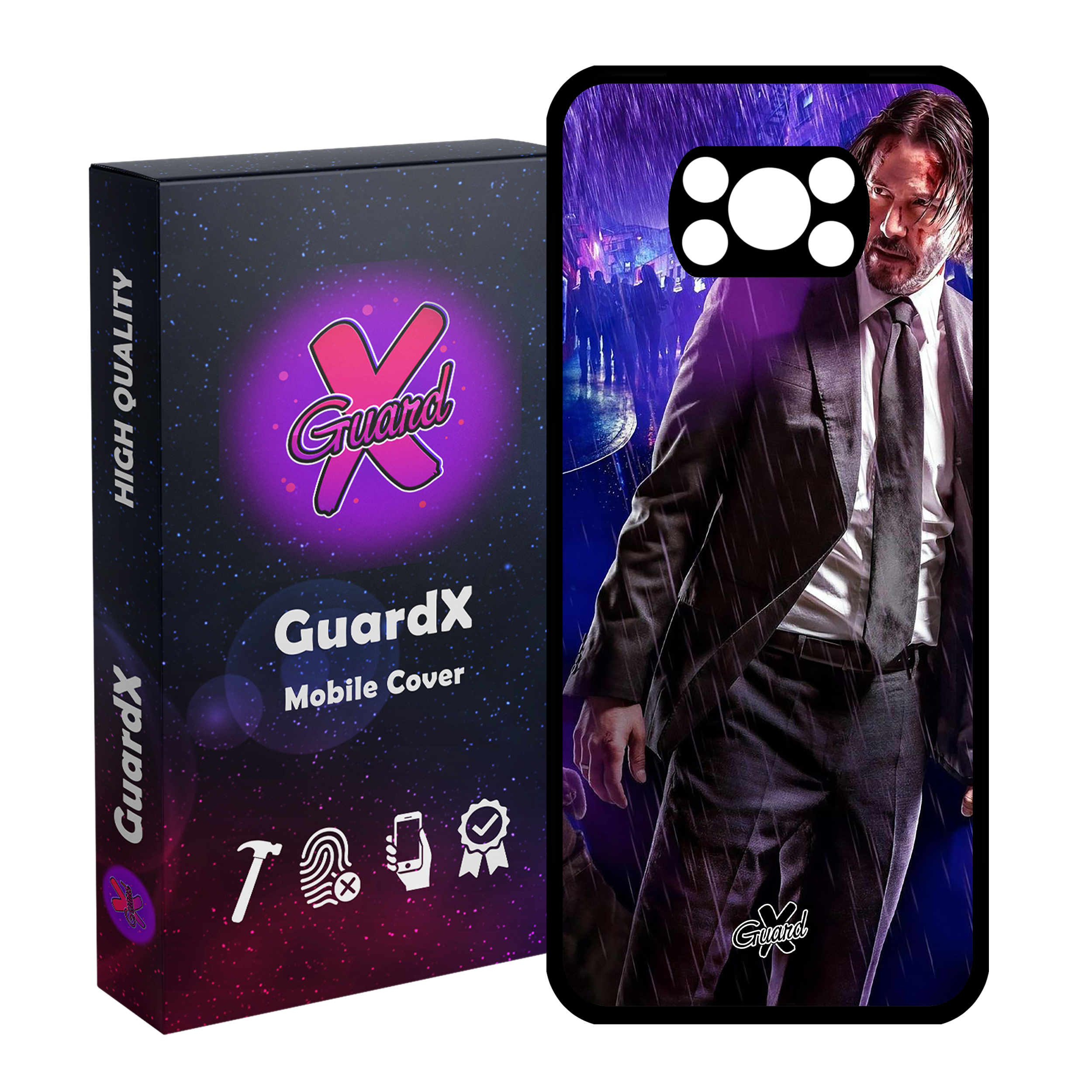 کاور گارد ایکس طرح John Wick مدل Glass10124 مناسب برای گوشی موبایل شیائومی Poco X3 / Poco X3 NFC