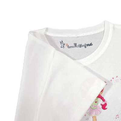 تی شرت بچگانه پرمانه طرح دختر توت فرنگی کد pmt.5144