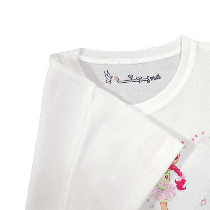 تی شرت بچگانه پرمانه طرح دختر توت فرنگی کد pmt.5144