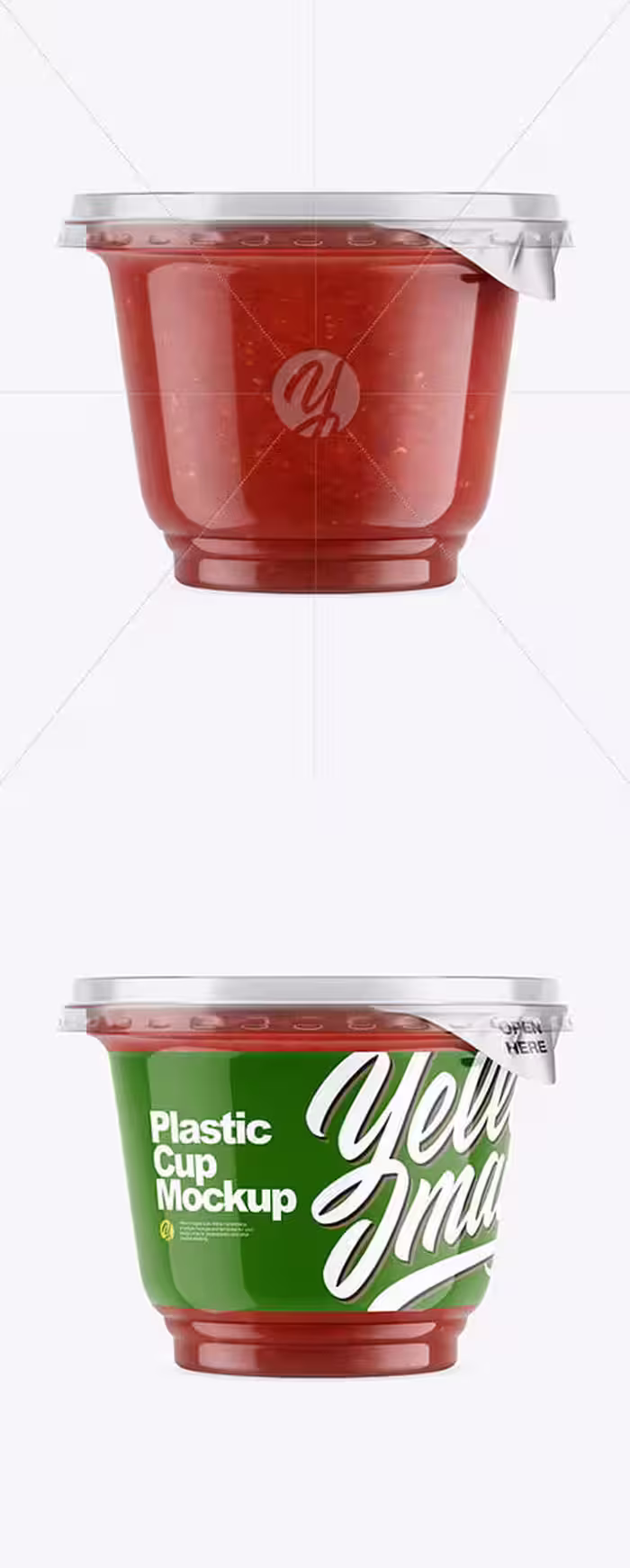 دانلود Plastic Cup w/ Sauce Mockup – ماک آپ لیوان پلاستیکی