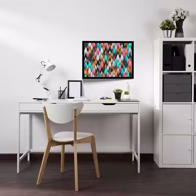 تابلو مدل abstract sharp shapes کد F-10017