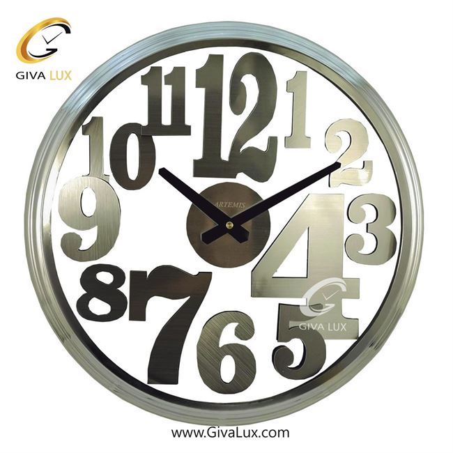 ساعت دیواری اورجینال آرتمیس آلیاژ فلزی نقره ای| کد رفرنس 12518، مدل: 2015Silver