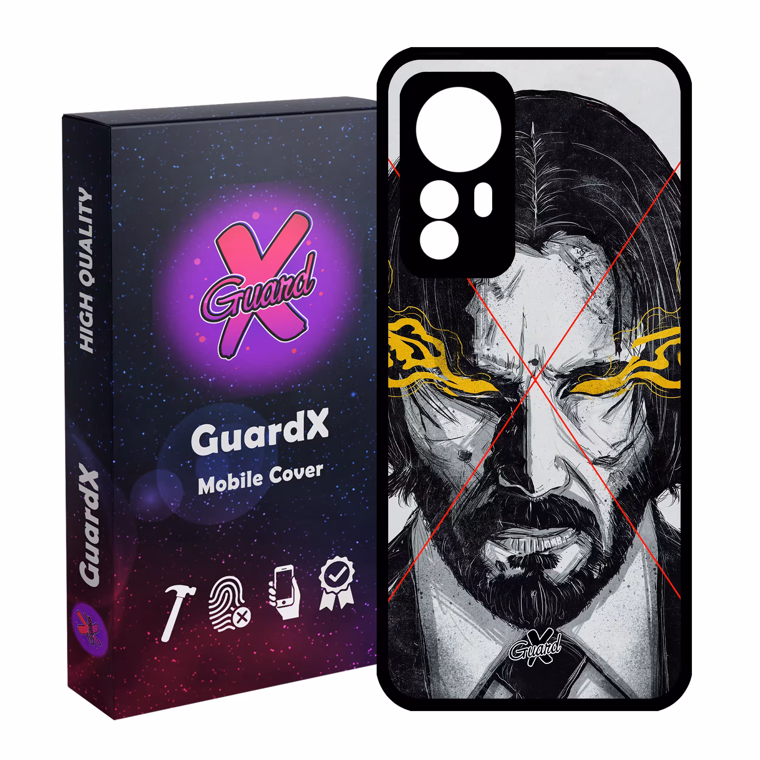 کاور گارد ایکس طرح John Wick مدل Glass10158 مناسب برای گوشی موبایل شیائومی Mi 12/Mi 12X/Mi 12S