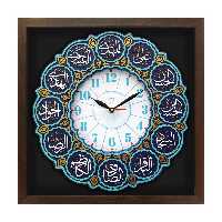 ساعت دیواری لوح هنر طرح دوازده امام علیهم السلام کد 206