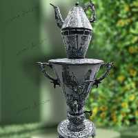 سماور و قوری سنگی قلم کوروش کبیر سوغات اصیل مشهد مقدس   