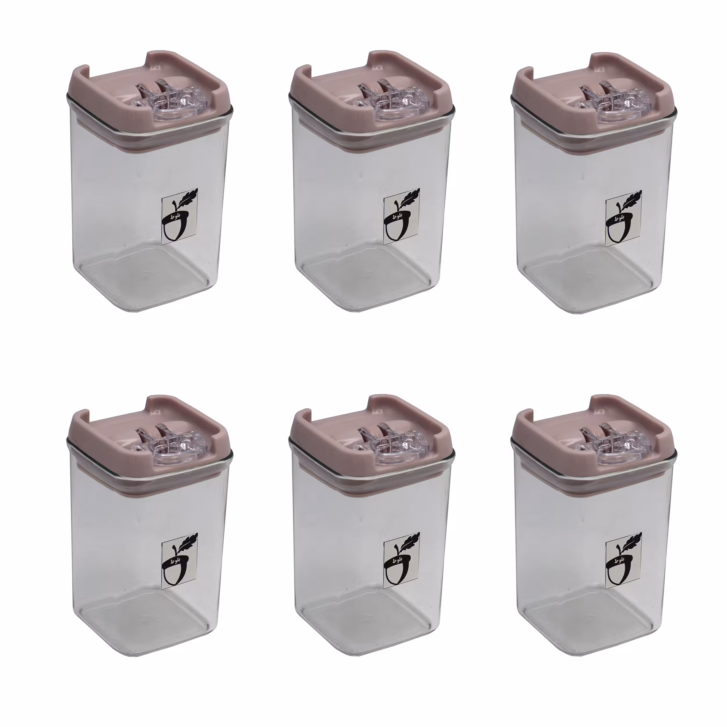 ست جای ادویه 6 پارچه مدل بلوط کد YP-SIZE2-7.5x7.5x13CM