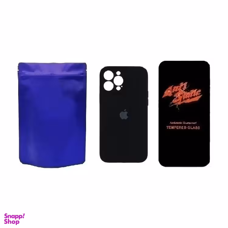 کاور گوشی موبایل مدل M-B Silicon طرح محافظ لنز دار مناسب اپل iPhone 14 Pro Max به همراه محافظ صفحه نمایش AntiStatic