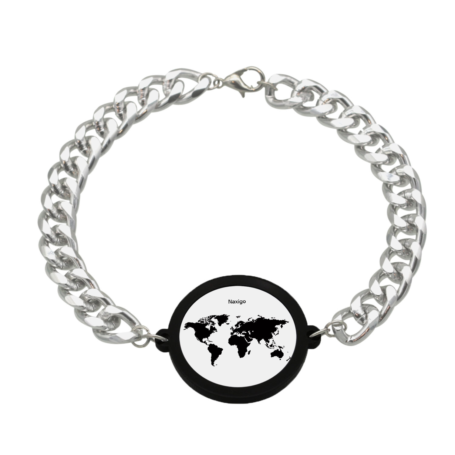 دستبند ناکسیگو مدل نقشه جهان کد BZ7653