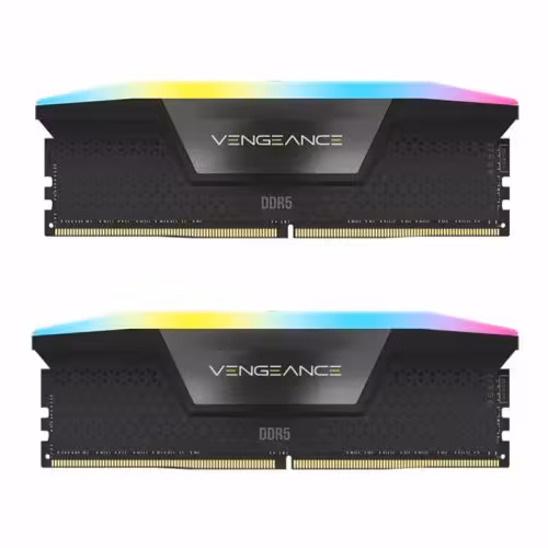 رم کامپیوتر DDR5 دو کاناله 5200 مگاهرتز CL40 کورسیر مدل VENGEANCE RGB ظرفیت 64 گیگابایت (آکبند-گارانتی اصلی)