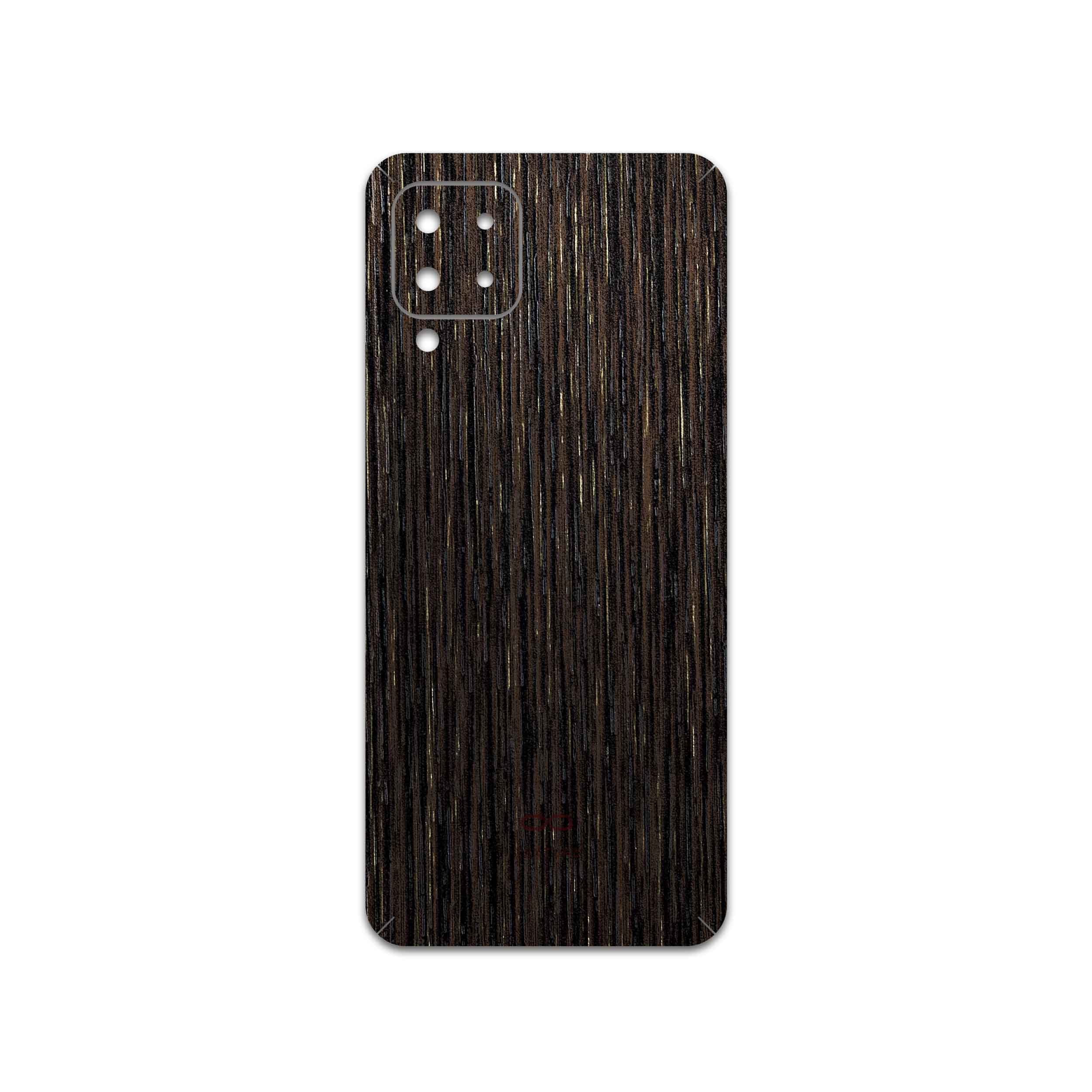 برچسب پوششی ماهوت مدل Dark-Gold-Stripes-Wood مناسب برای گوشی موبایل سامسونگ Galaxy M22