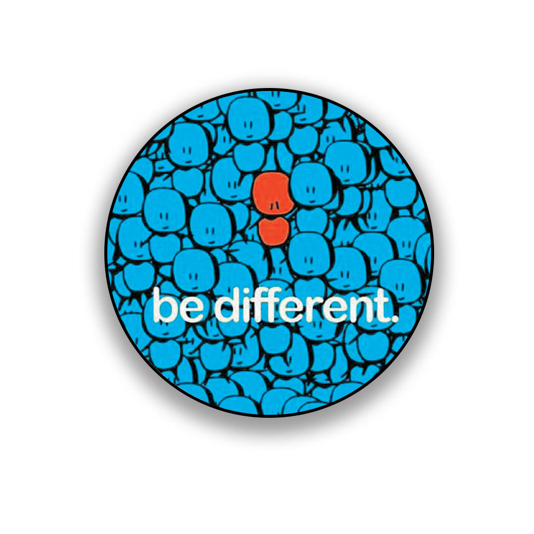 زیر لیوانی طرح انگیزشی be different