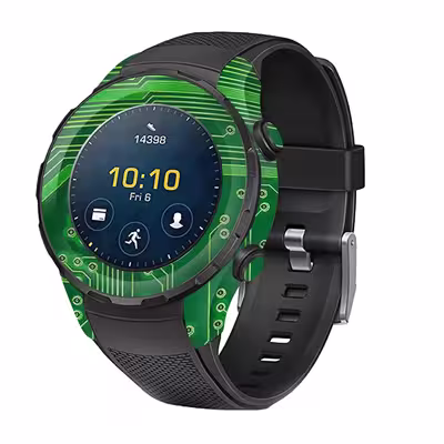 برچسب ماهوت طرح Green-Printed-Circuit-Board مناسب برای ساعت هوشمند هوآوی Watch 2