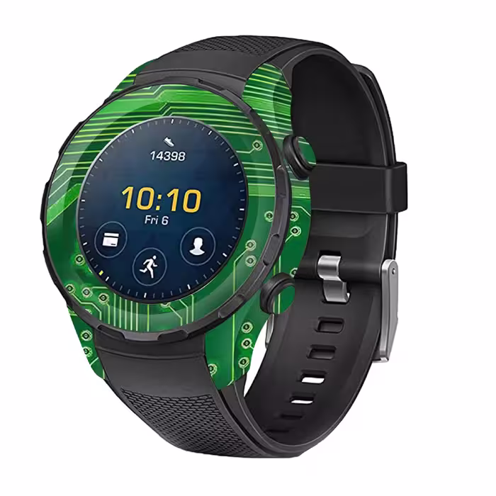 برچسب ماهوت طرح Green-Printed-Circuit-Board مناسب برای ساعت هوشمند هوآوی Watch 2