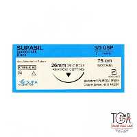 نخ بخیه سیلک 3/0 کات سوزن 26