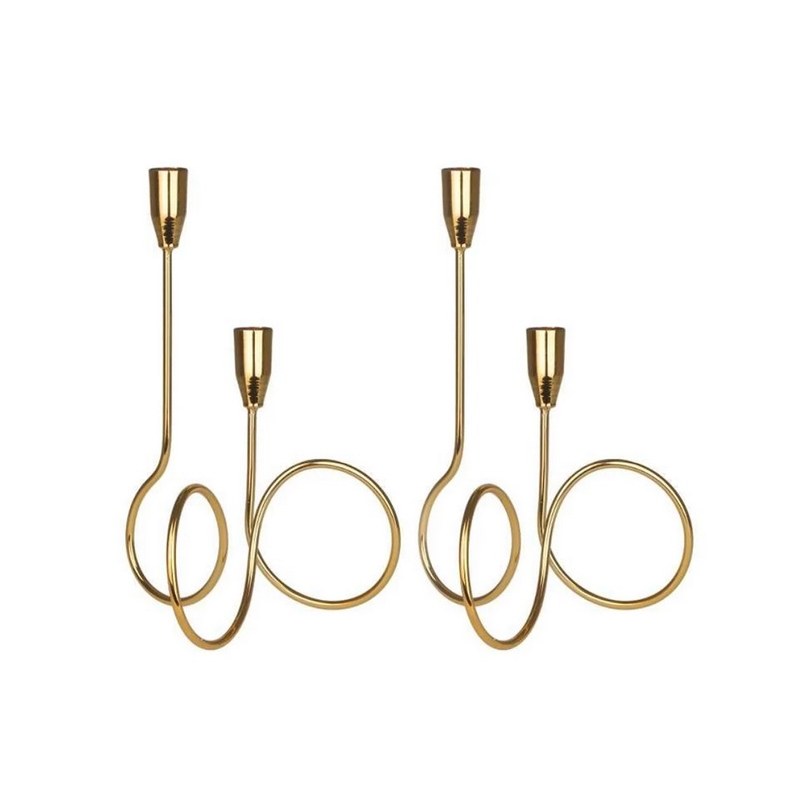 جاشمعی طرح پیچ مدل A01 بسته 2 عددی طلایی و نقره ای