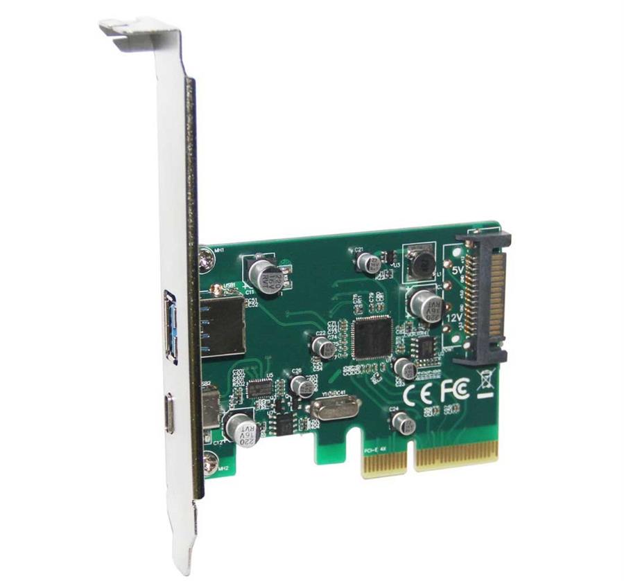 کارت تبدیل PCIe به دو پورت USB 3.1 و Type-C