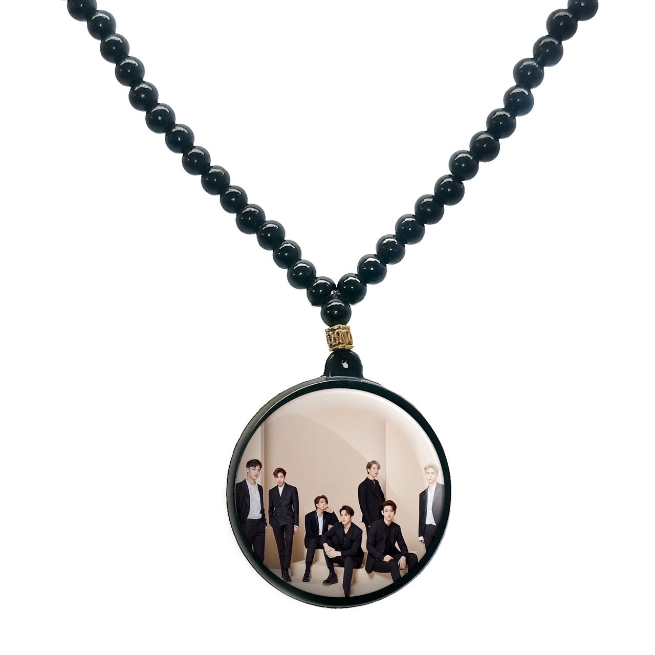 گردنبند پرمانه طرح GOT7 کد pmd.19150 مدل دو طرفه