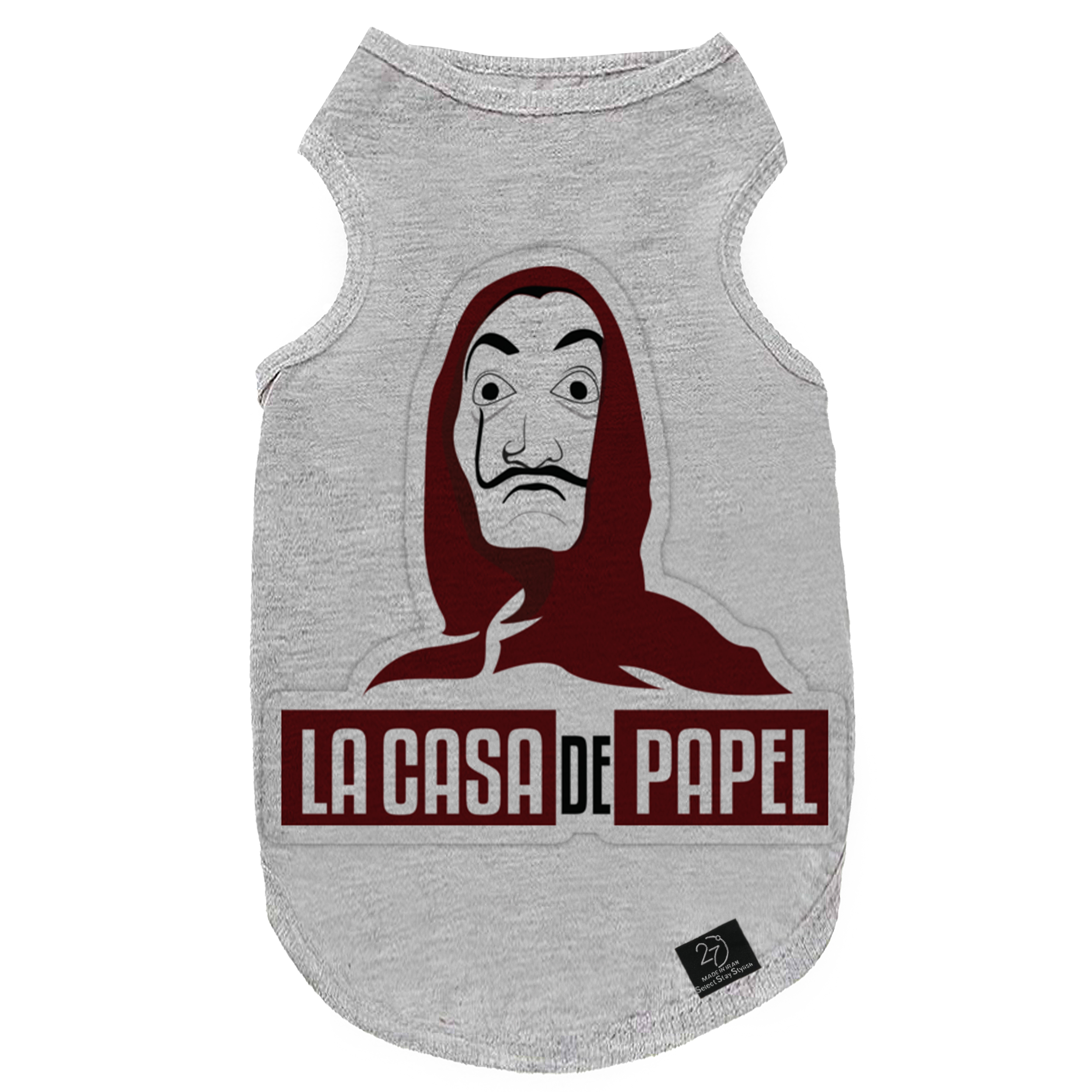 لباس سگ و گربه 27 طرح La Casa De Papel کد MH317 سایز M
