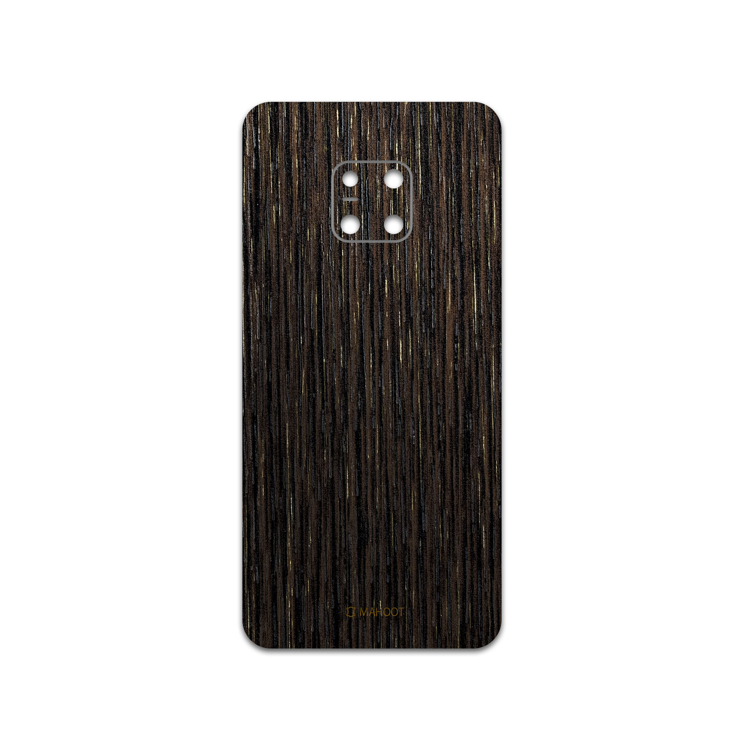 برچسب پوششی ماهوت مدل Dark-Gold-Stripes-Wood مناسب برای گوشی موبایل هوآوی Mate 20 Pro