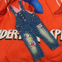 پیش بندی بچه گانه جین ترک 9ماه