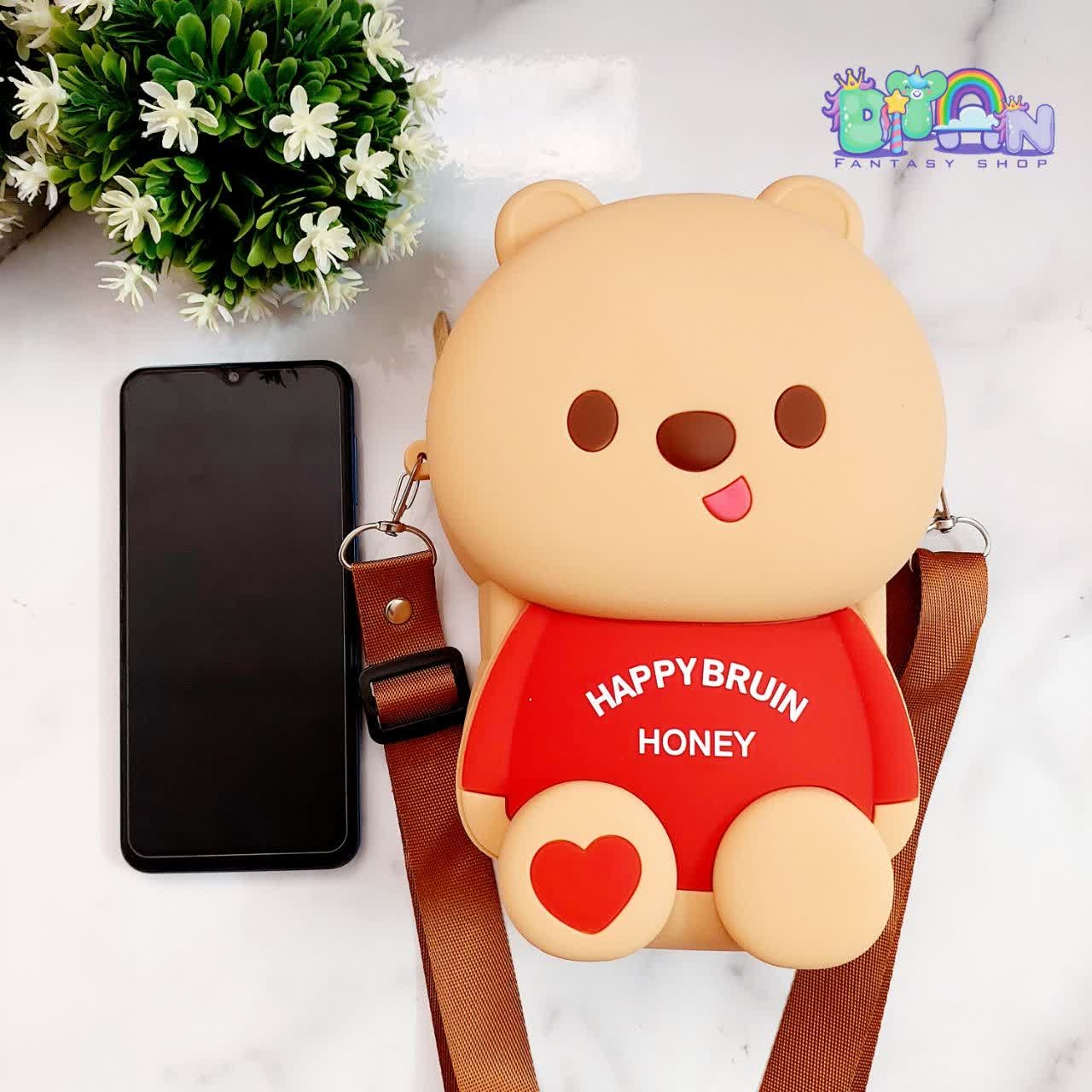 کیف سیلیکونی سایز بزرگ طرح خرسی تدی 2