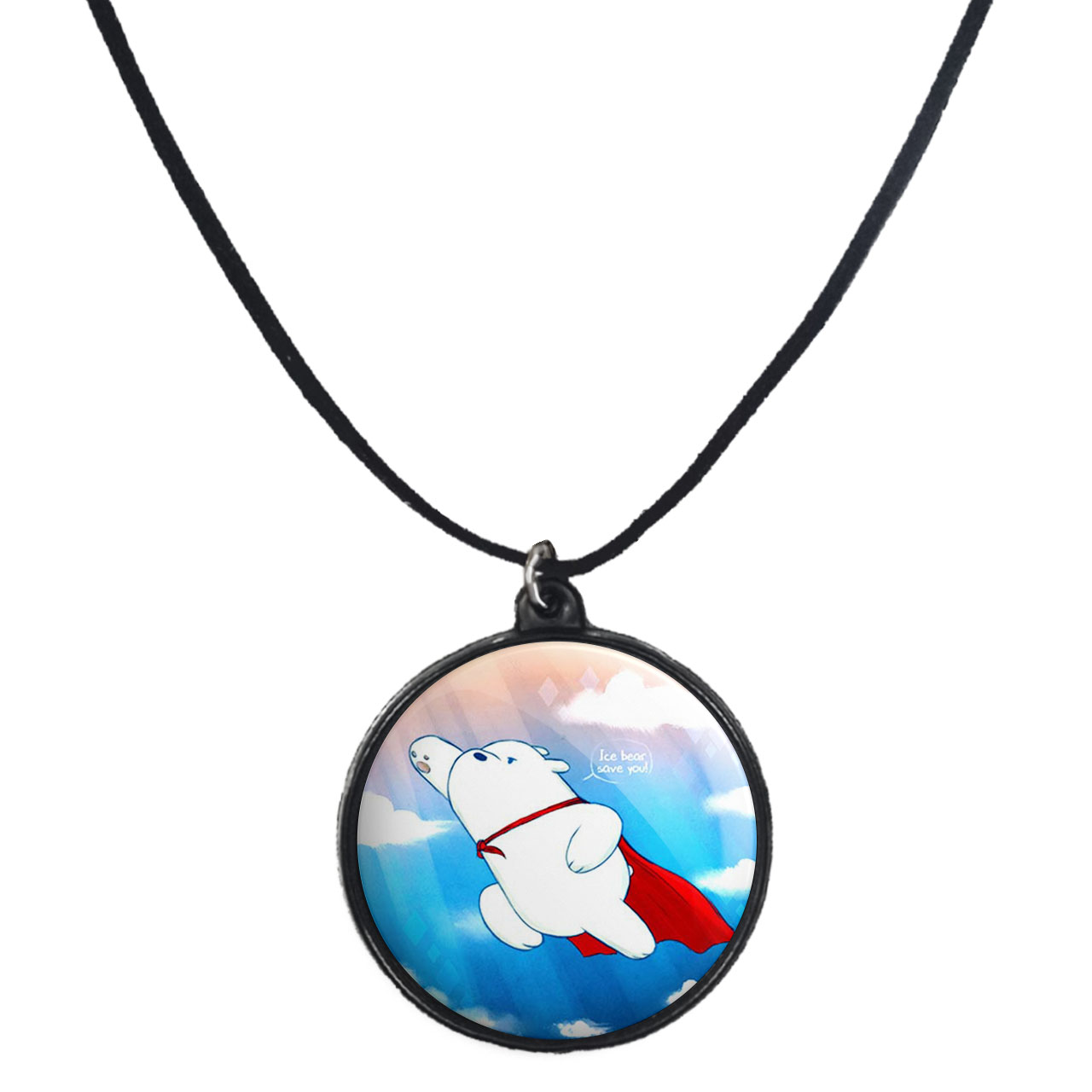 گردنبند پرمانه طرح خرس‌های کله‌فندقی کد pmb.10187 مدل دو طرفه