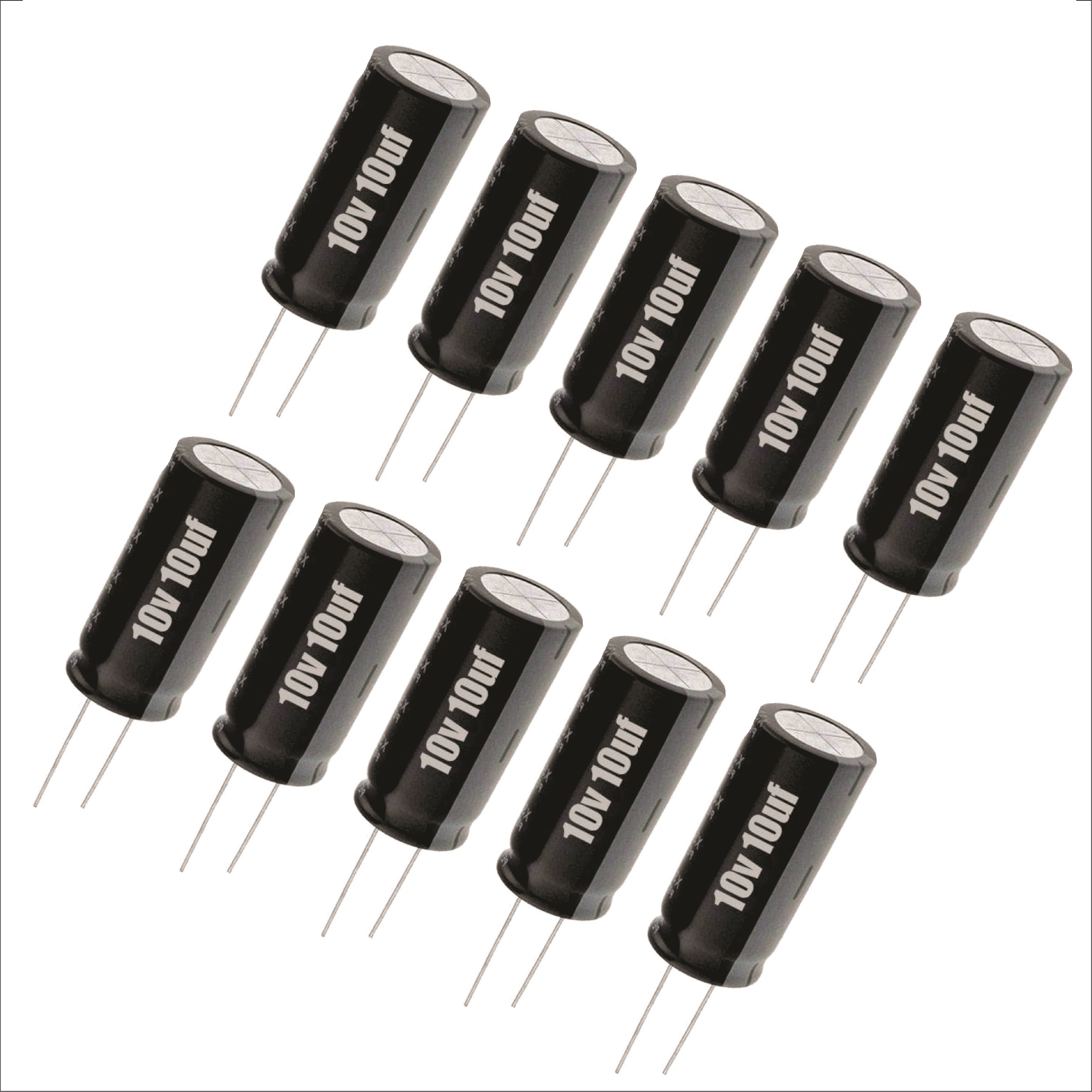 خازن الکترولیت 10 میکروفاراد مدل 16V بسته 10 عددی