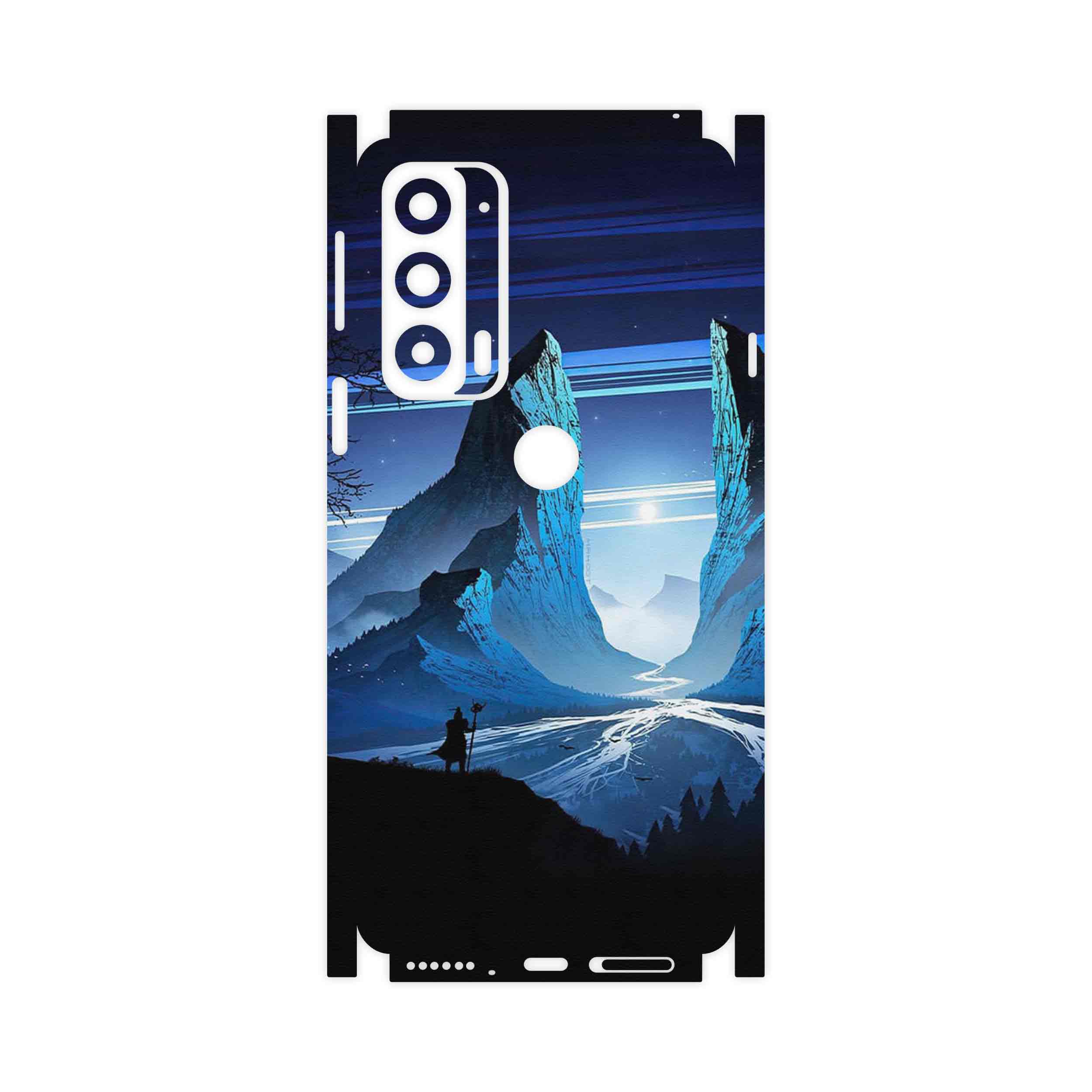 برچسب پوششی ماهوت مدل Blue Mountains Digital Art-FullSkin مناسب برای گوشی موبایل موتورولا Edge 20