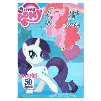 دفتر 50 برگ چسبی شفیعی کد 6 - طرح پونی - جلد گلاسه یووی اکلیلی (پس کرایه)