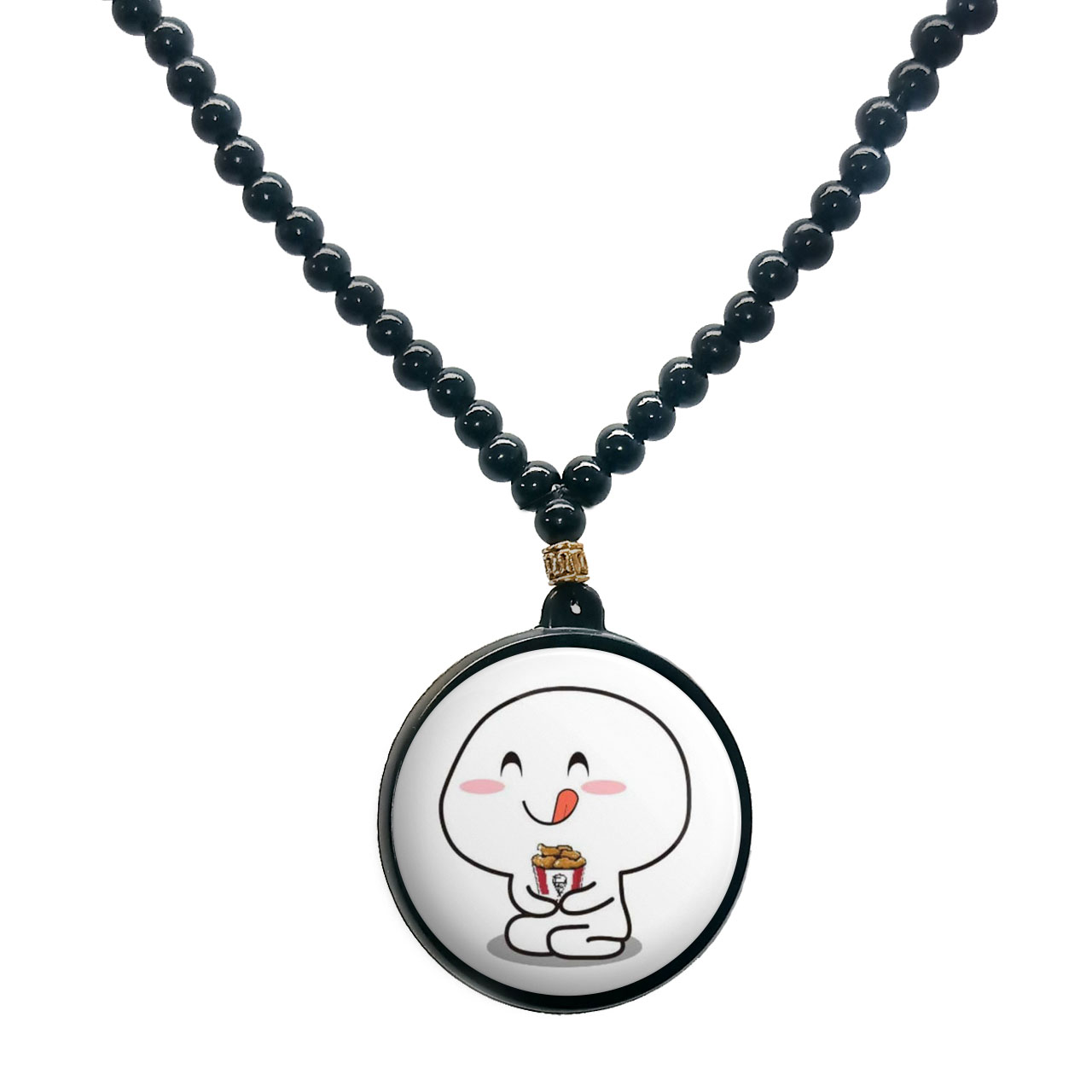 گردنبند پرمانه طرح استیکر کد pmd.7370 مدل دو طرفه