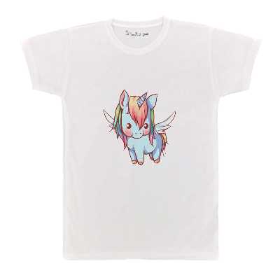 تی شرت بچگانه پرمانه طرح یونیکورن کد pmt.3320