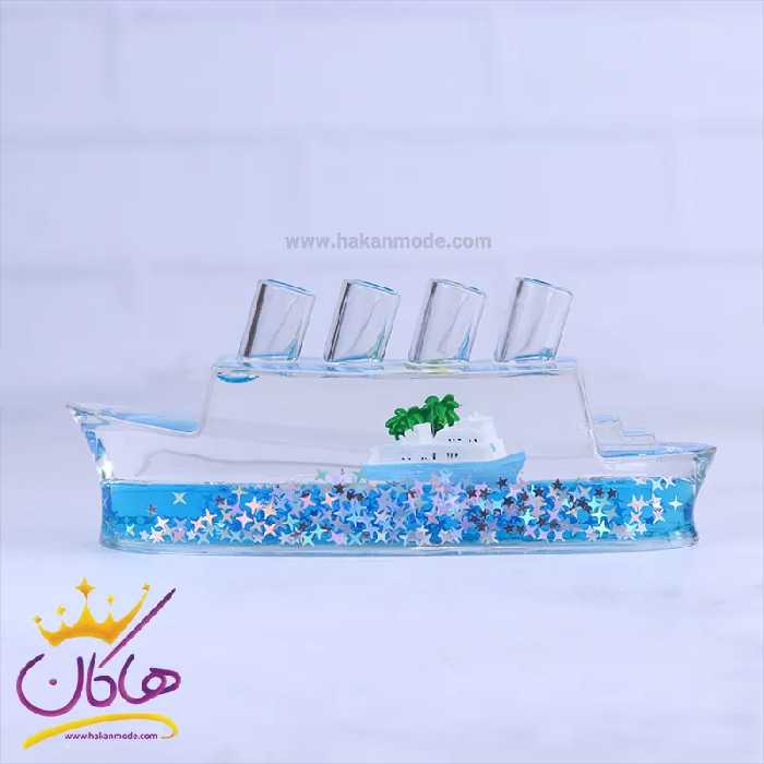 جامدادی آکواریومی طرح کشتی آبی | 7217/1