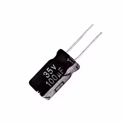 خازن 100 میکروفاراد مدل RU35 بسته 4 عددی