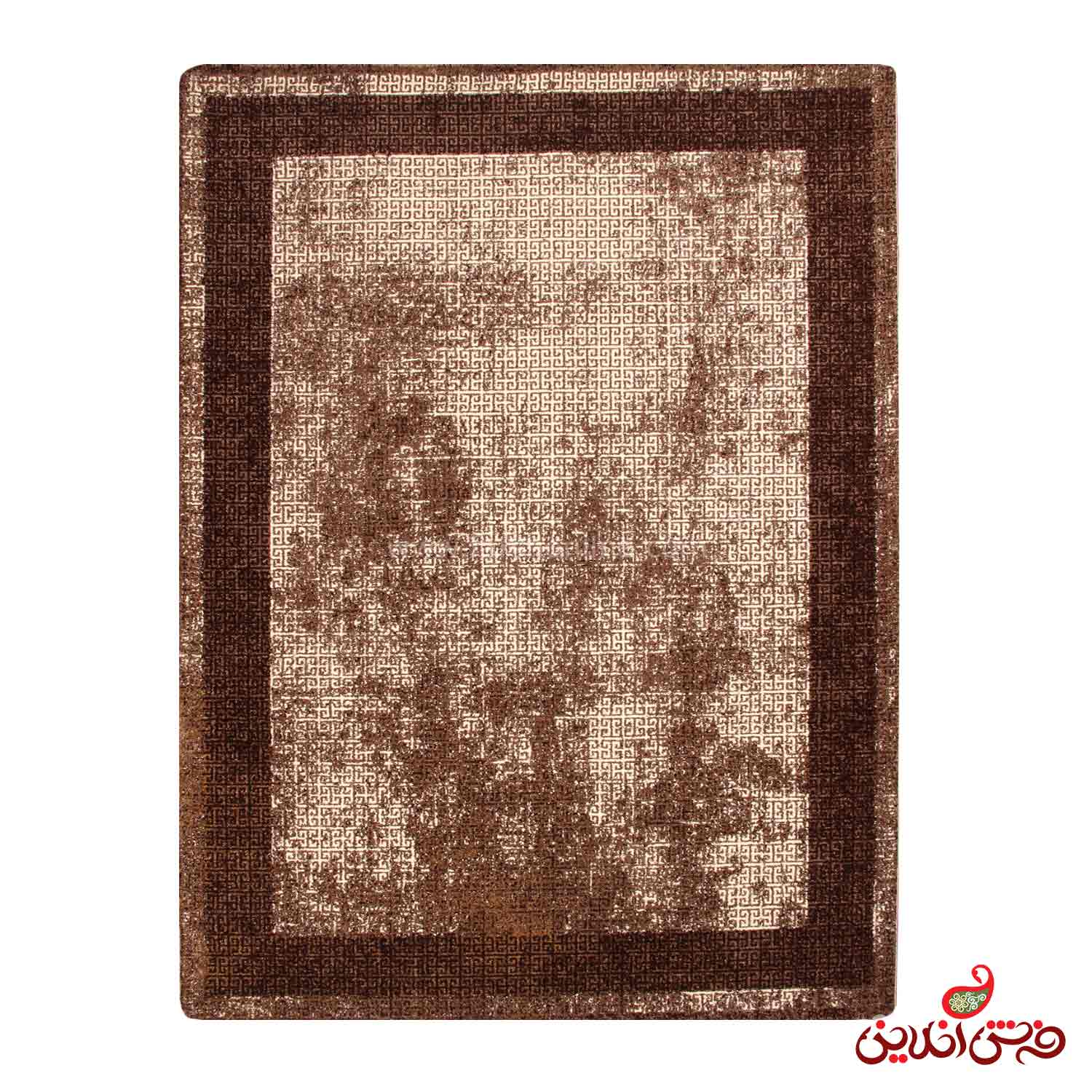 فرش ساوین طرح آلاله قهوه ای